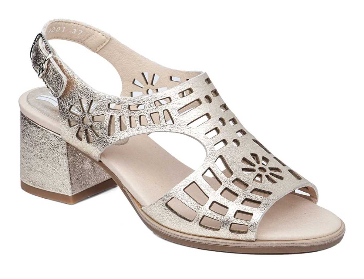 Callaghan Mujer Sandalia Tacon Casual Platino