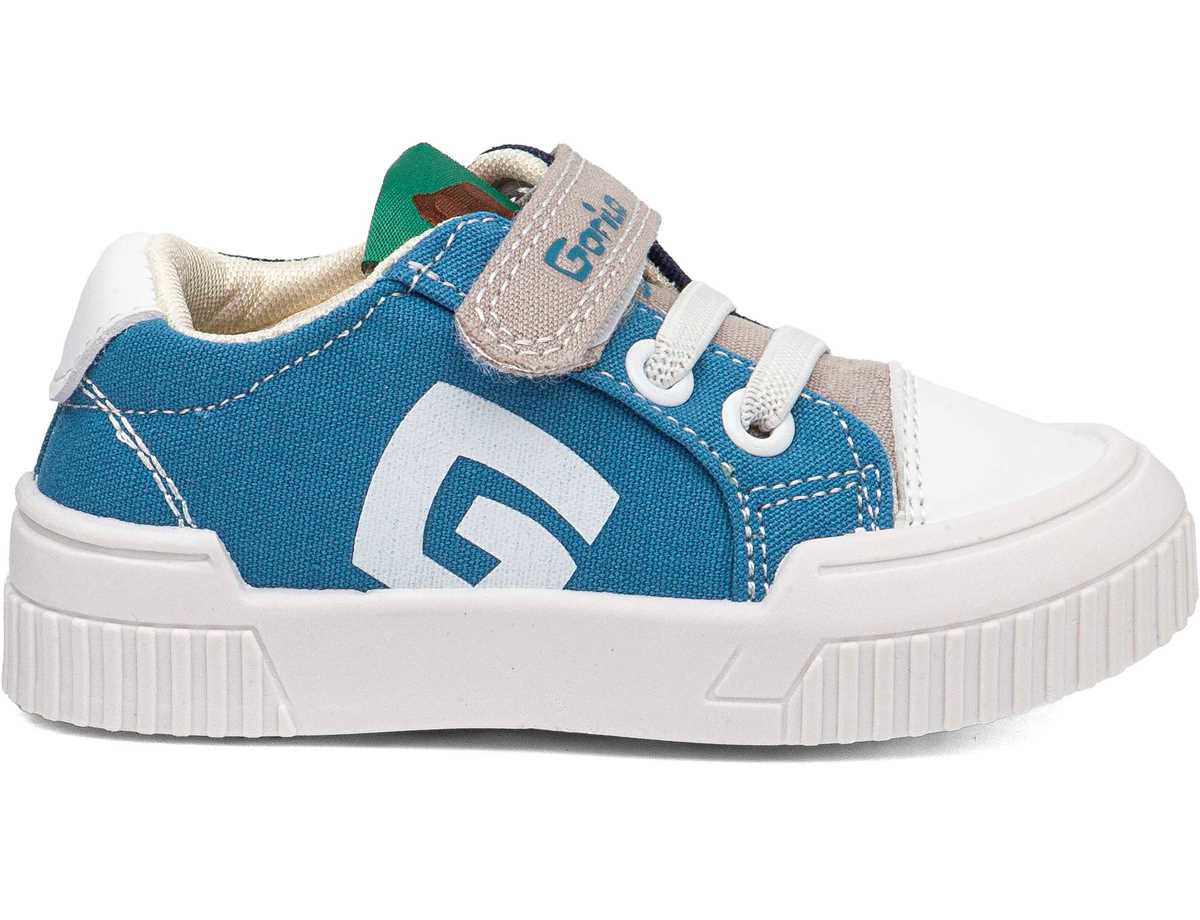 Gorila Niño Zapato Lona Azul