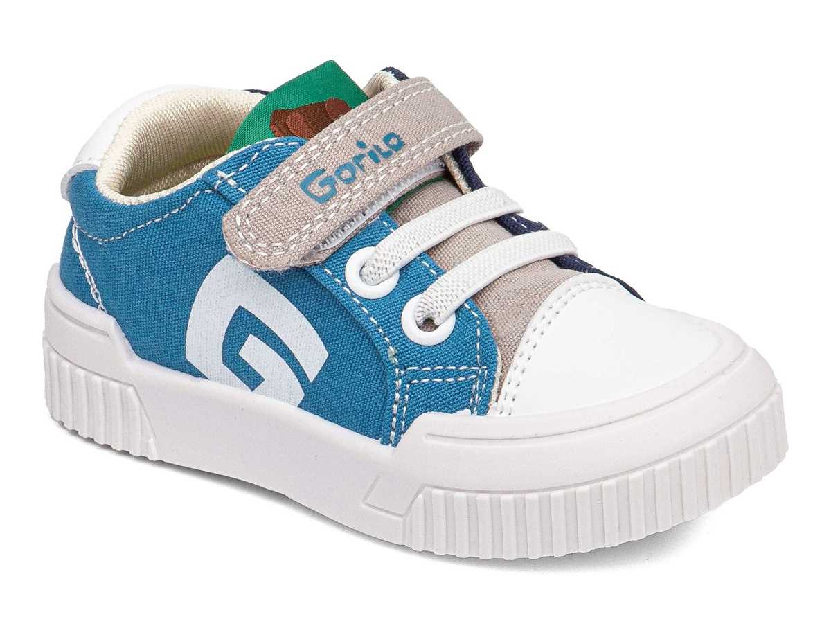 Gorila Niño Zapato Lona Azul
