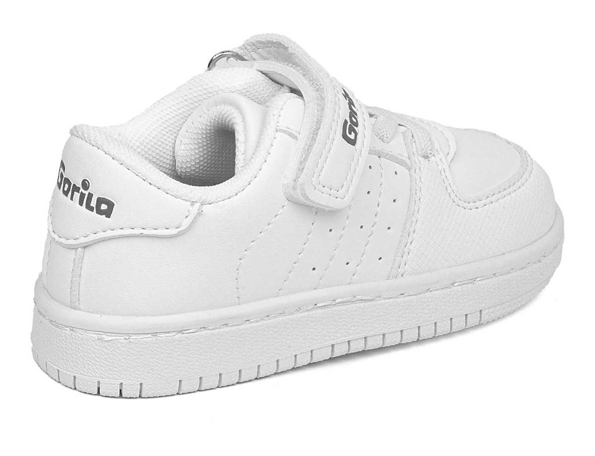 Gorila Niño Zapato Sneakers Blanco